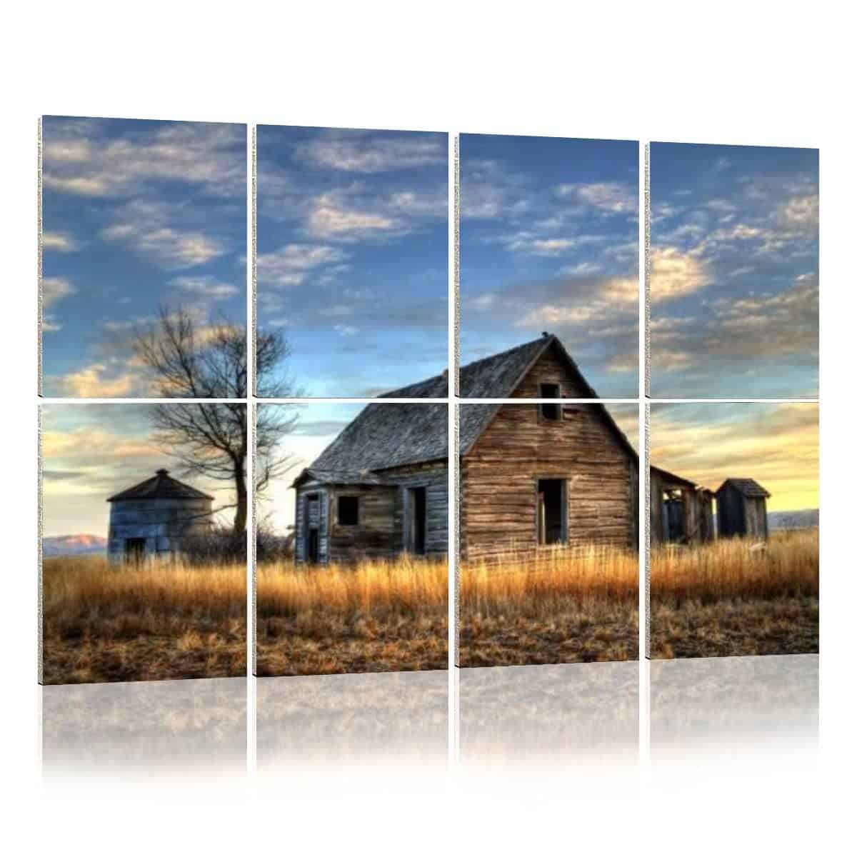 Paneles Acústicos de Arte Vieja Casona en Idaho 8 Paquete