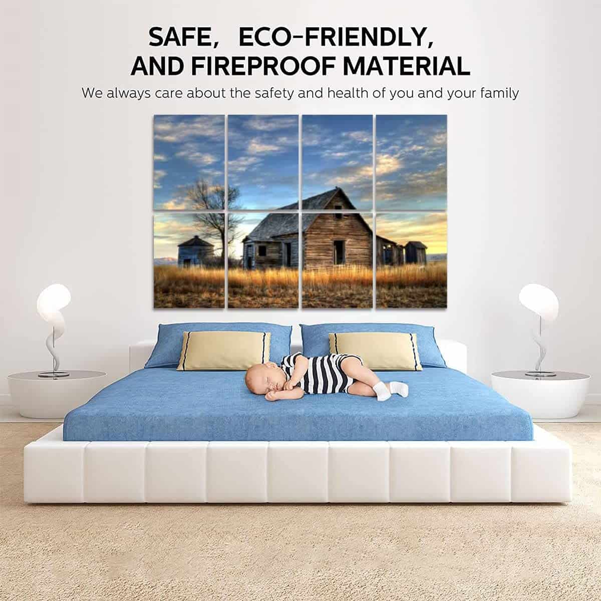 Paneles Acústicos de Arte Vieja Casona en Idaho 8 Paquete - Imagen 6