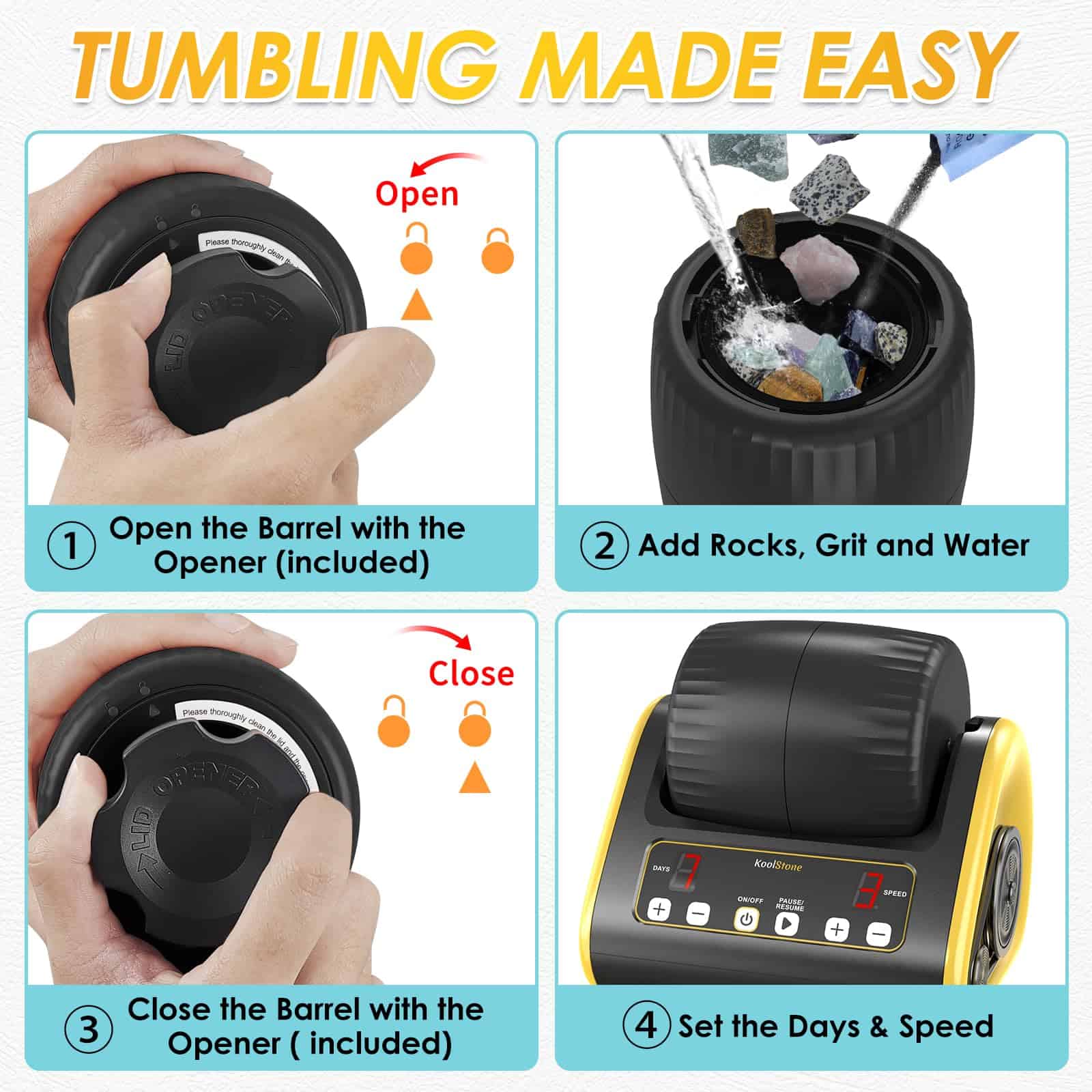 Kit de Pulidora de Rocas KoolStone C3 - Edición Hobby para - Imagen 3