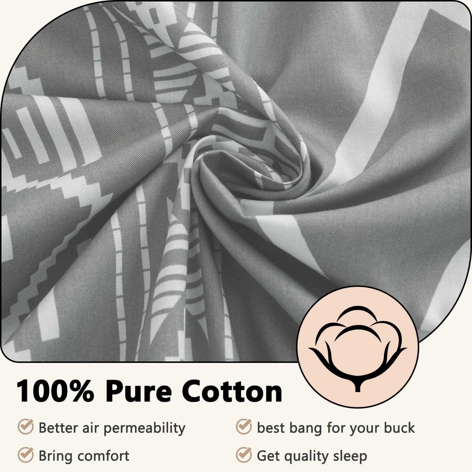 Juego de Funda Nórdica Boho DUOMING Queen - Funda Nórdica - Imagen 4