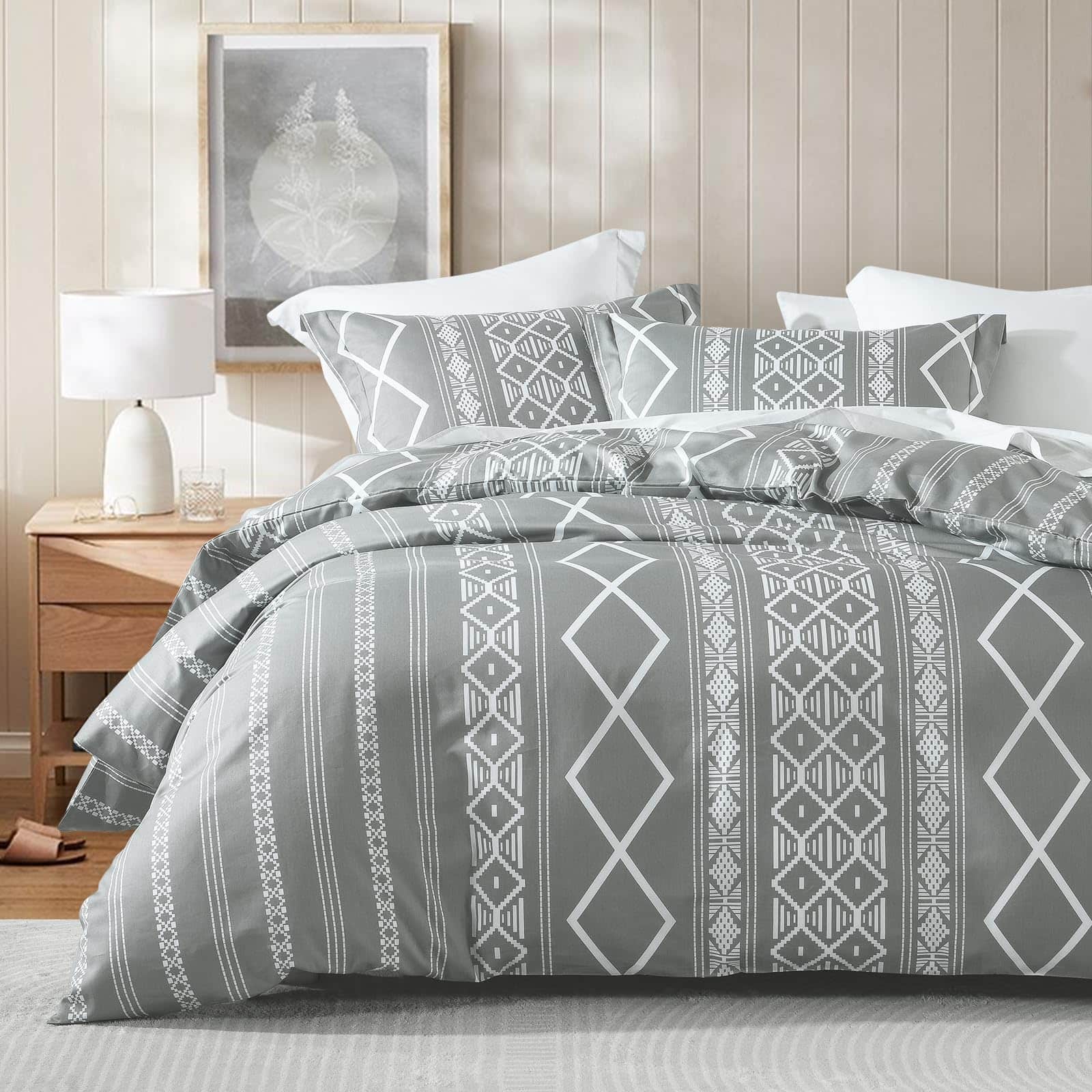 Juego de Funda Nórdica Boho DUOMING Queen - Funda Nórdica