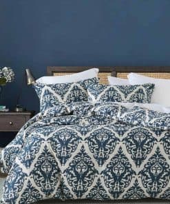 Juego de Funda Nórdica King Size de Algodón -Azul