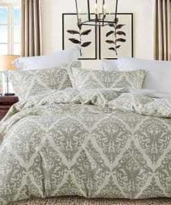 Juego de Funda de Edredón de Algodón DUOMING Queen Size -