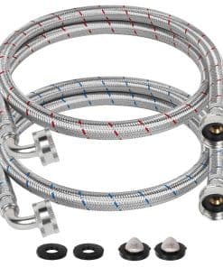JUWO 4 FT Mangueras para Lavadoras con Codo de 90 Grados,