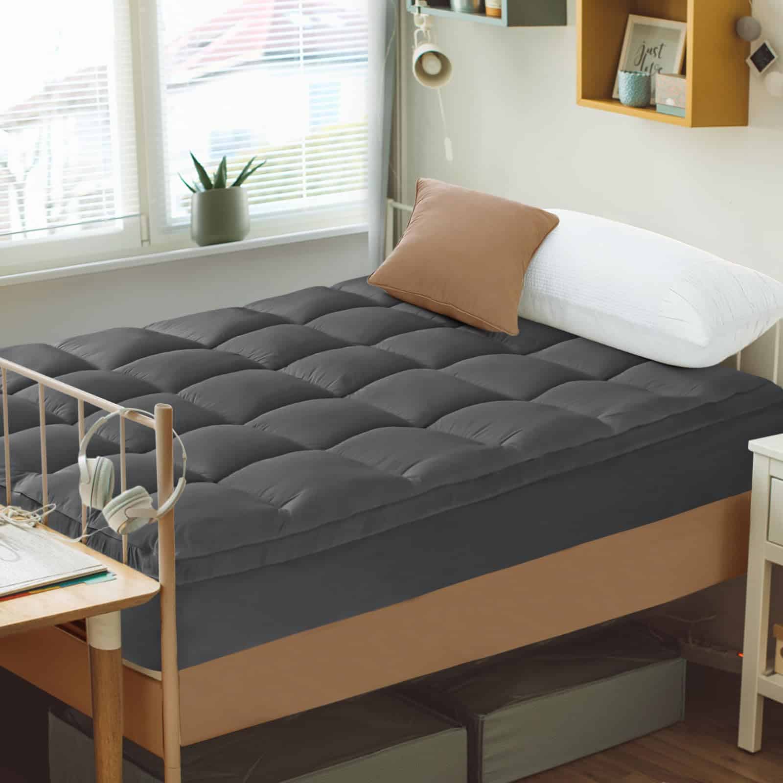 CYMULA Topper de colchón Twin XL - Suave colchoneta de