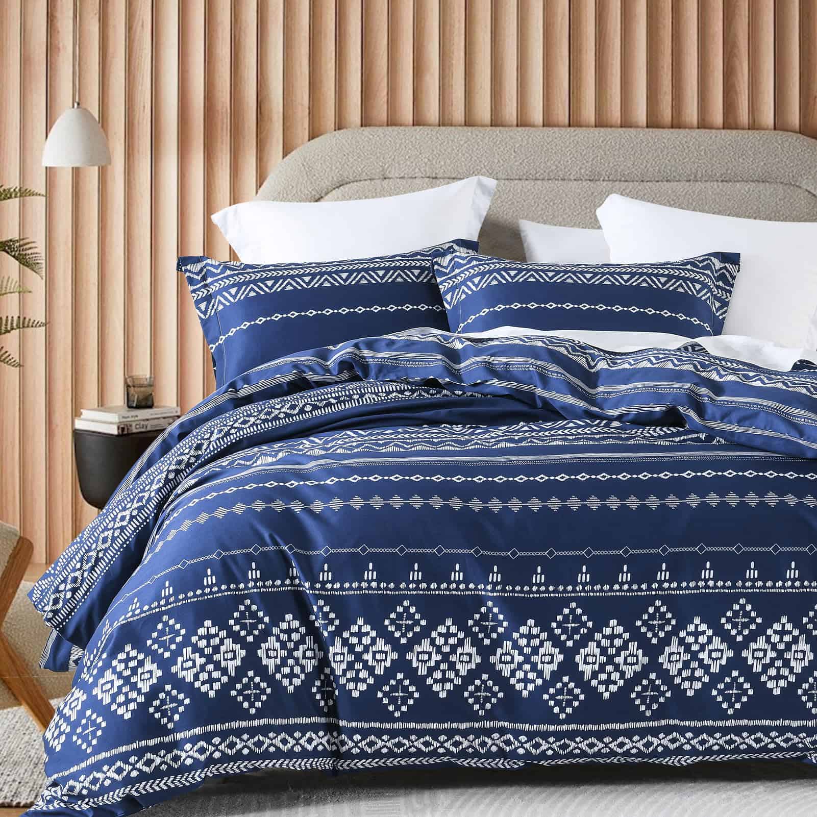Juego de Funda nórdica Queen Y-PLWOMEN Navy - 3 Piezas