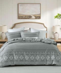 CozyDH Funda de Edredón King Size Boho - 100% Algodón 400TC