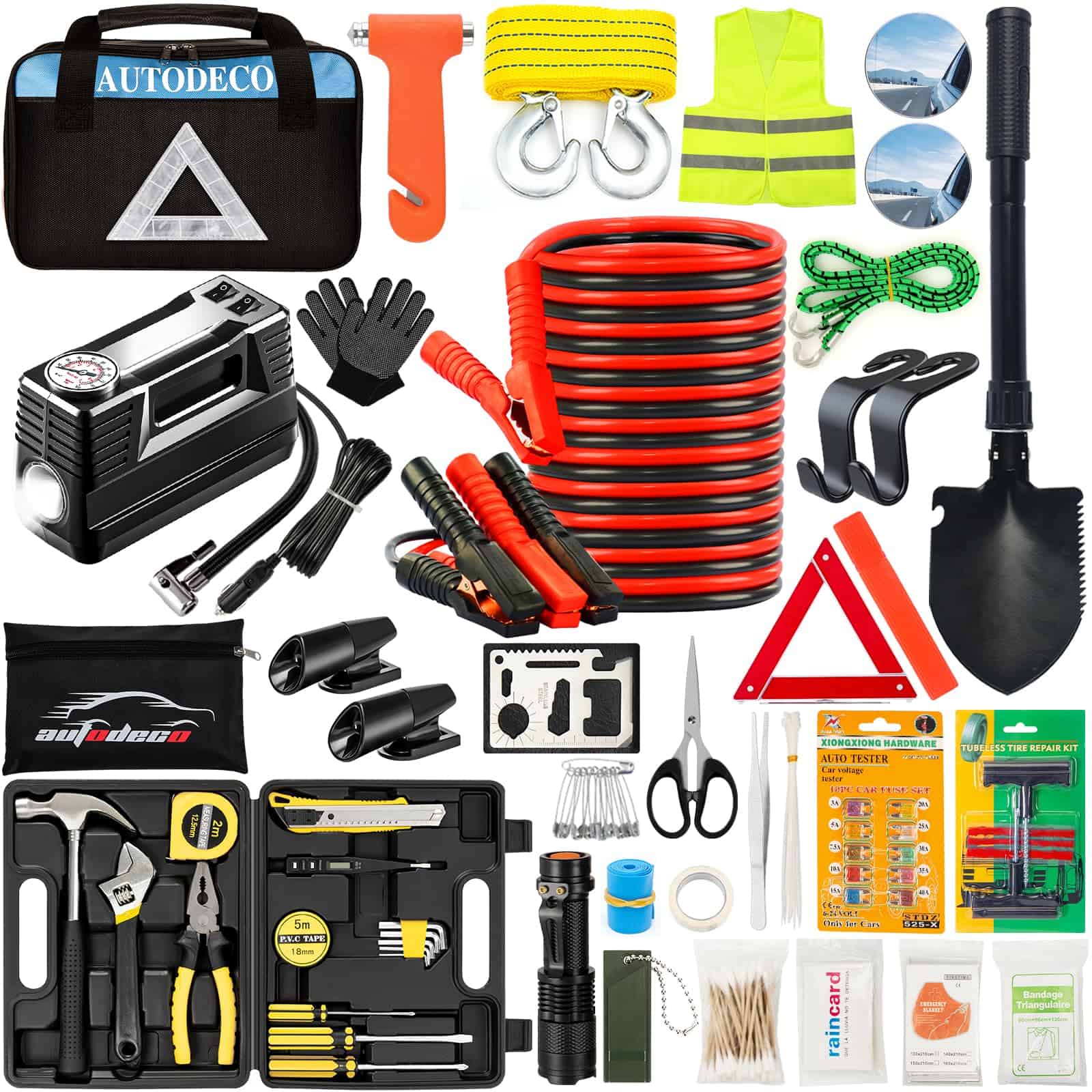Kit de Asistencia de Emergencia para Automóvil AUTODECO 105