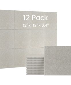 12 Pack Paneles Acústicos con Autoadhesivo, 12 * 12 * 0.4