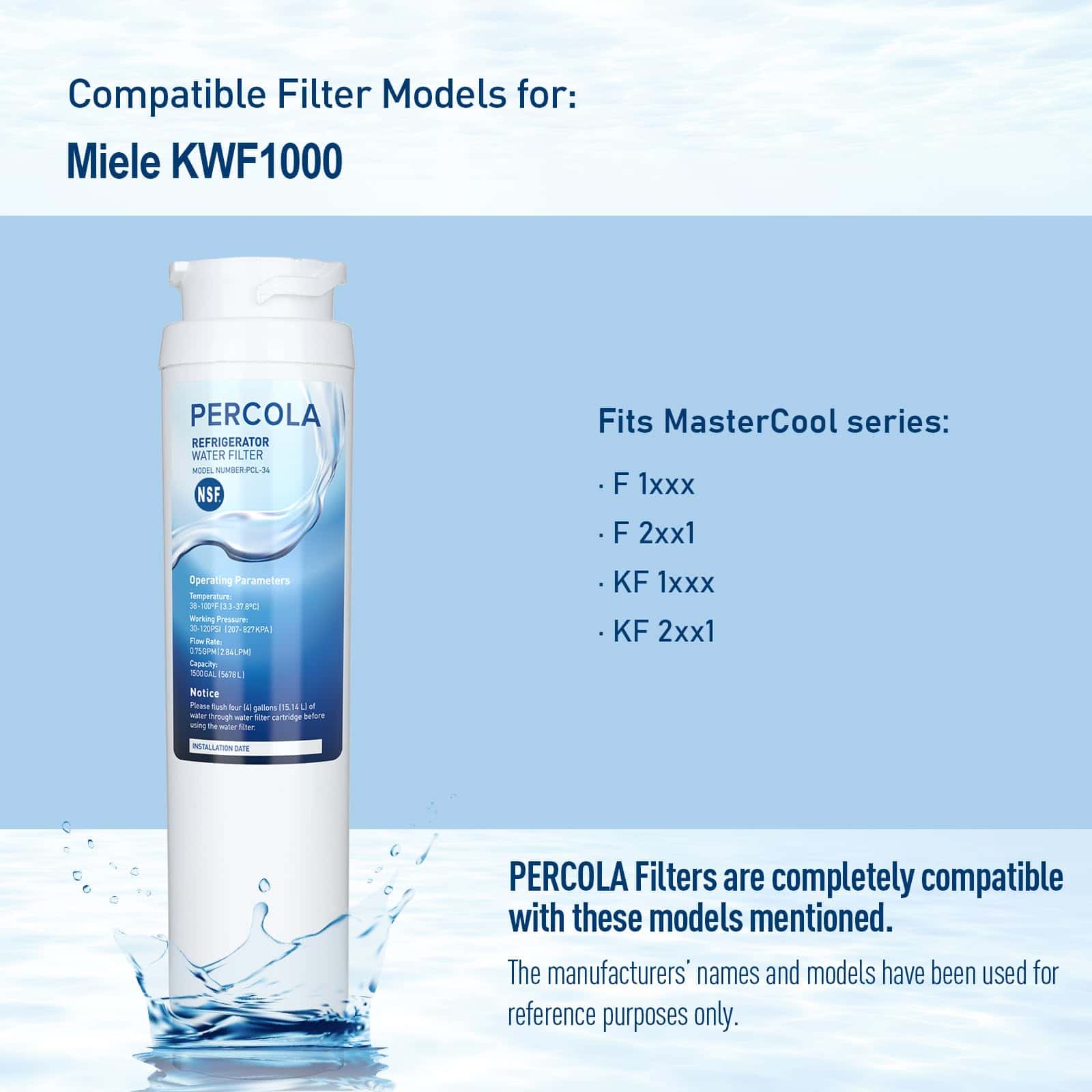 Filtro de Agua PERCOLA KWF1000, Certificado por NSF42 y - Imagen 3