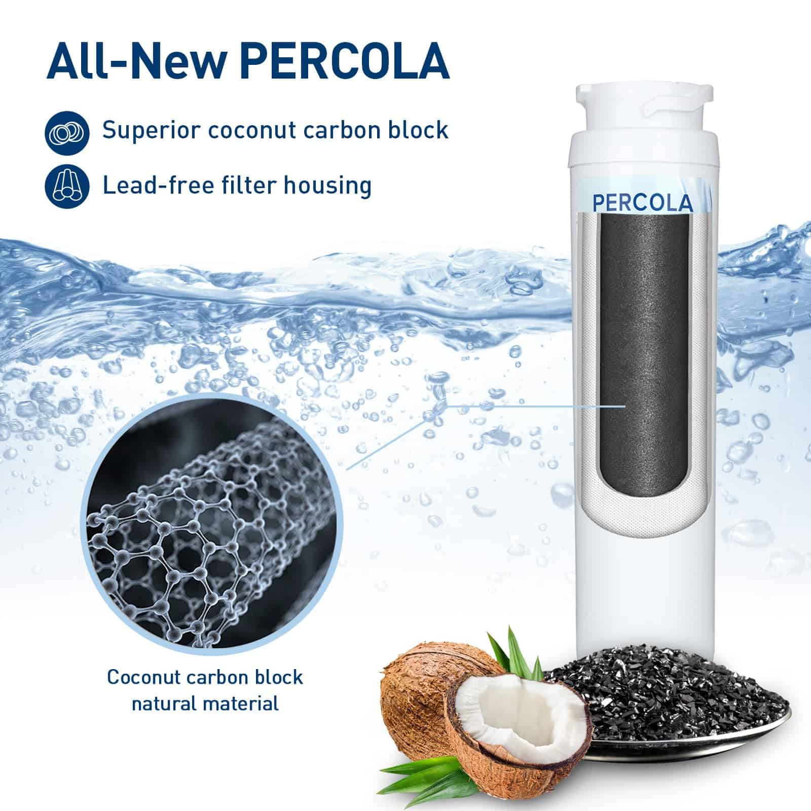 Filtro de Agua PERCOLA KWF1000, Certificado por NSF42 y - Imagen 5