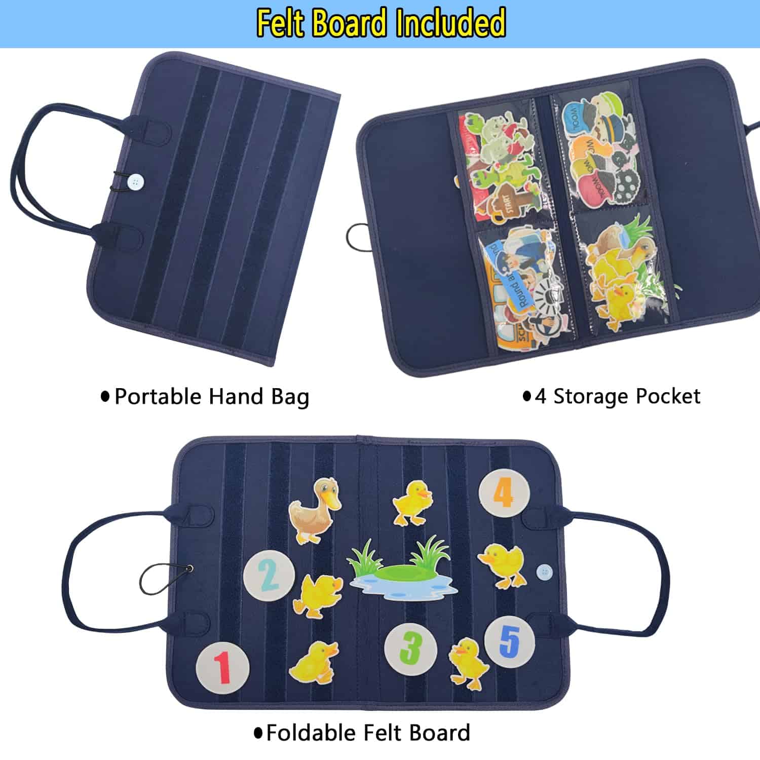 Set de Tablero de Fieltro para Cuentos para Niños en Edad - Imagen 3