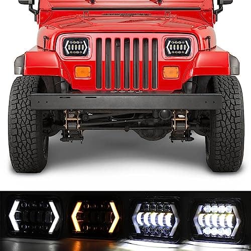 Mogankey Faros LED Cuadrados de 5x7 pulgadas con Ojos de - Imagen 8