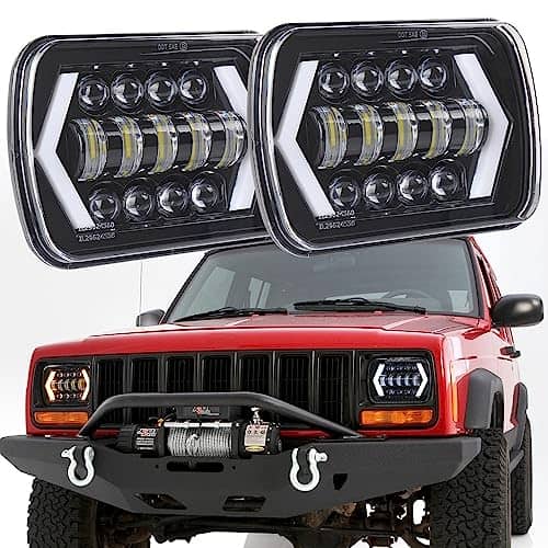 Mogankey Faros LED Cuadrados de 5x7 pulgadas con Ojos de - Imagen 7