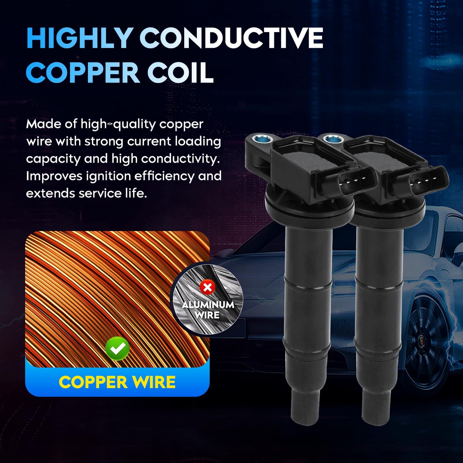 Juego de bobina de encendido + bujías de iridio para Lexus - Imagen 5