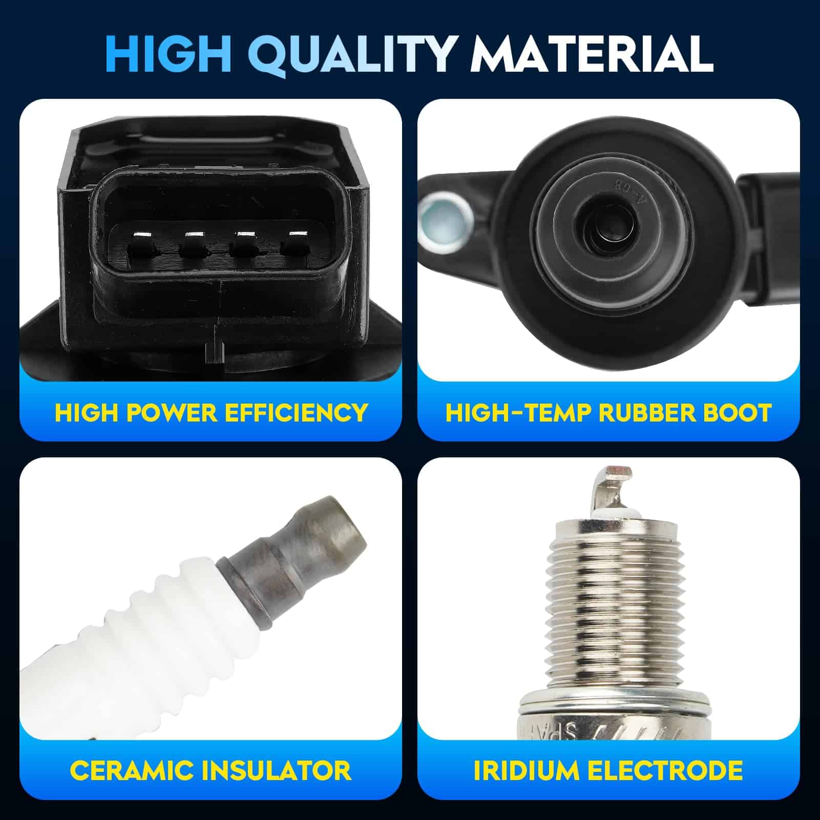 Juego de bobina de encendido + bujías de iridio para Lexus - Imagen 4