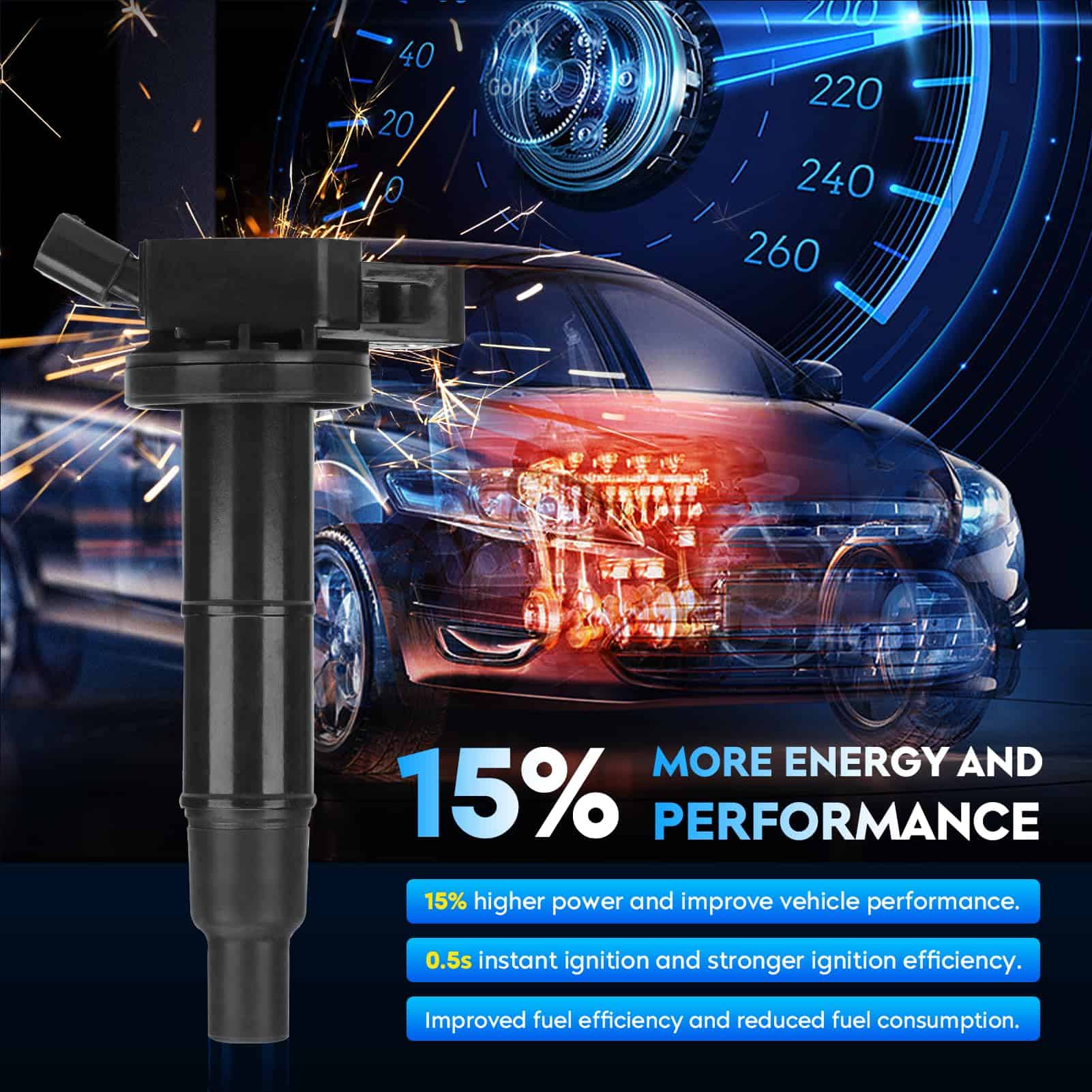 Juego de bobina de encendido + bujías de iridio para Lexus - Imagen 6