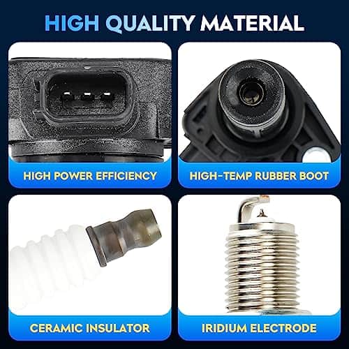 Paquete de Bobinas de Encendido Negras + Bujías de Iridio - Imagen 4