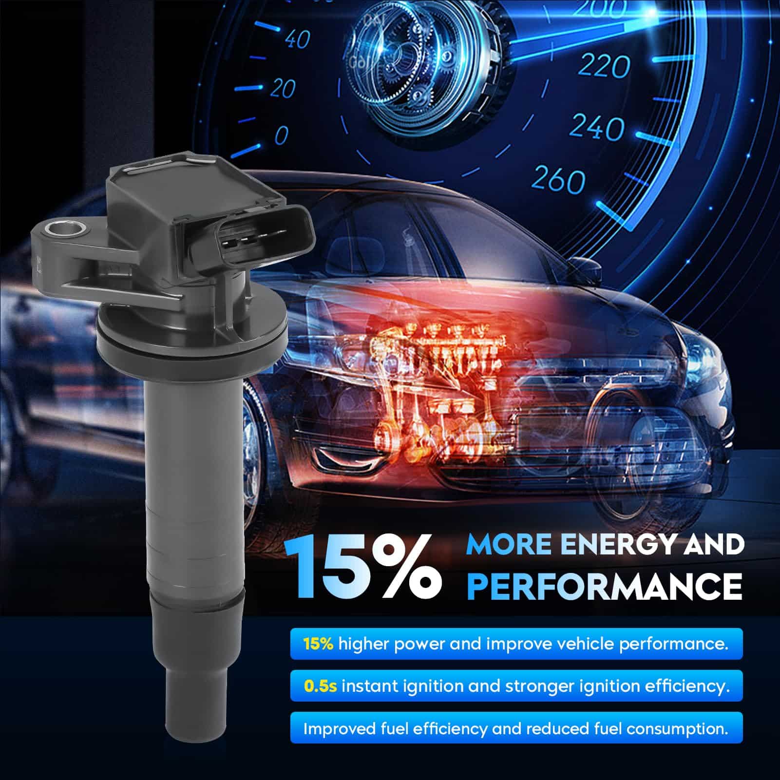 Paquete de Bobina de Encendido + Bujías de -7, 4 Sets - Imagen 6