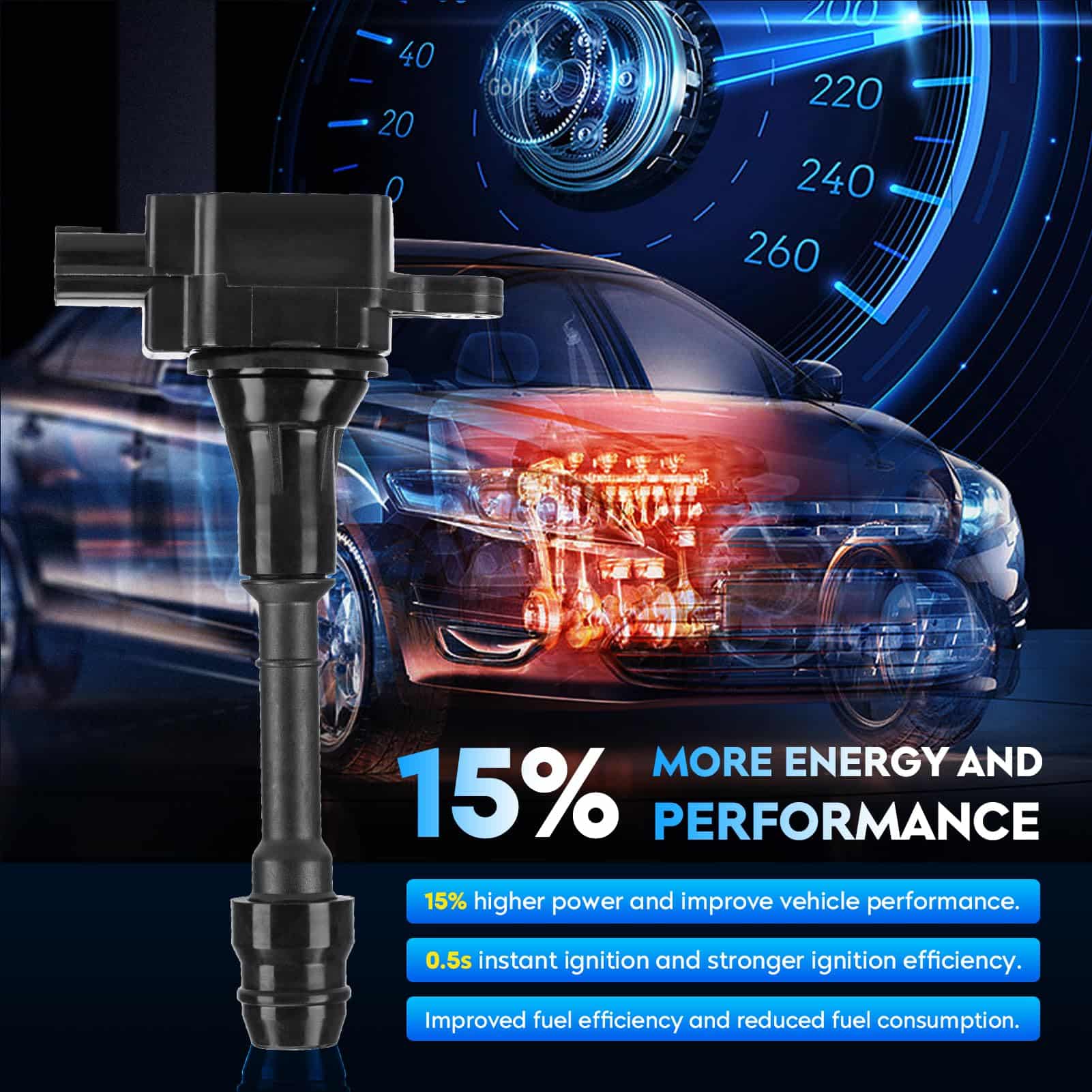 Paquete de Bobina de Encendido + Bujías de Iridio para - Imagen 6