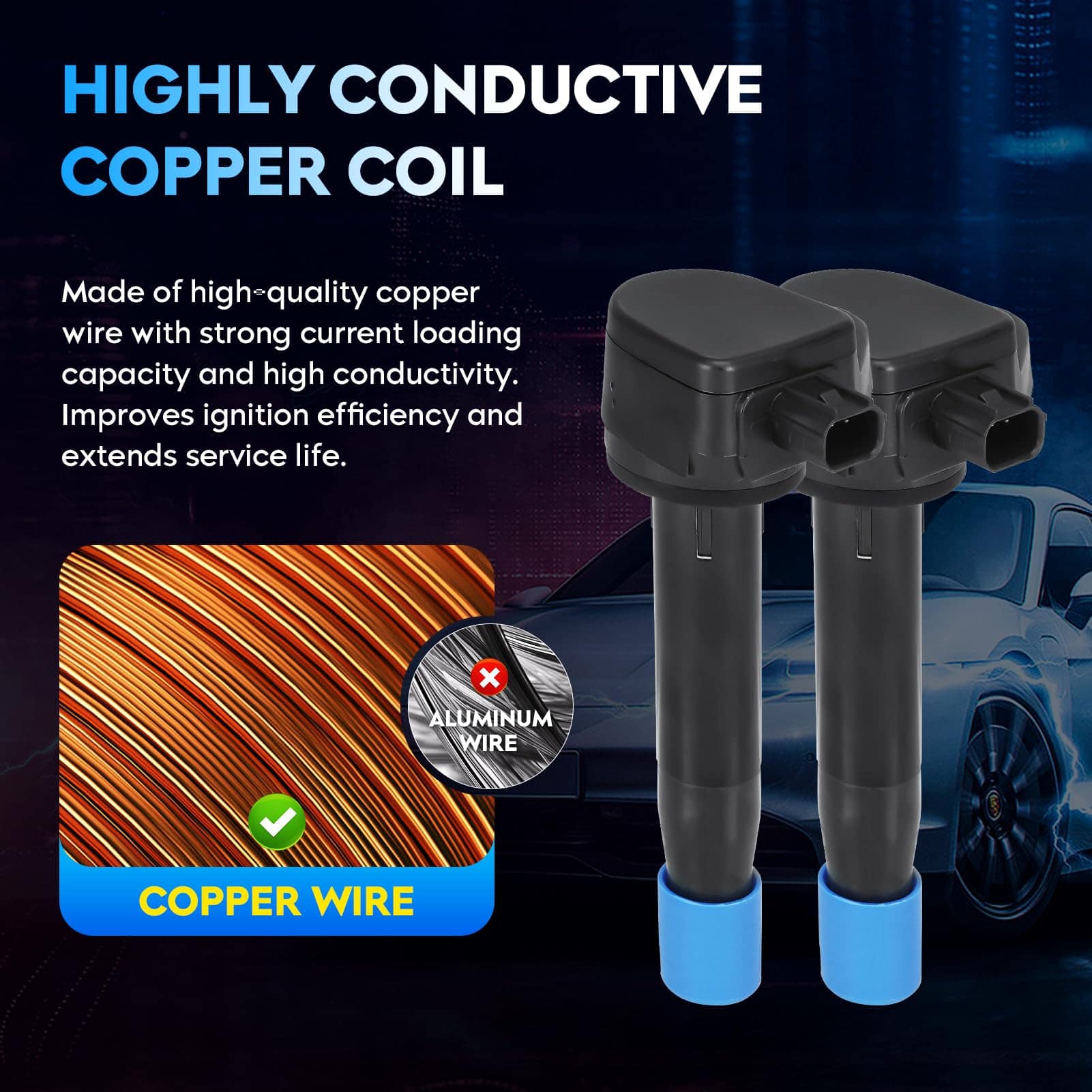 Paquete de bobina de encendido + bujías de -603 C1624 - Imagen 5