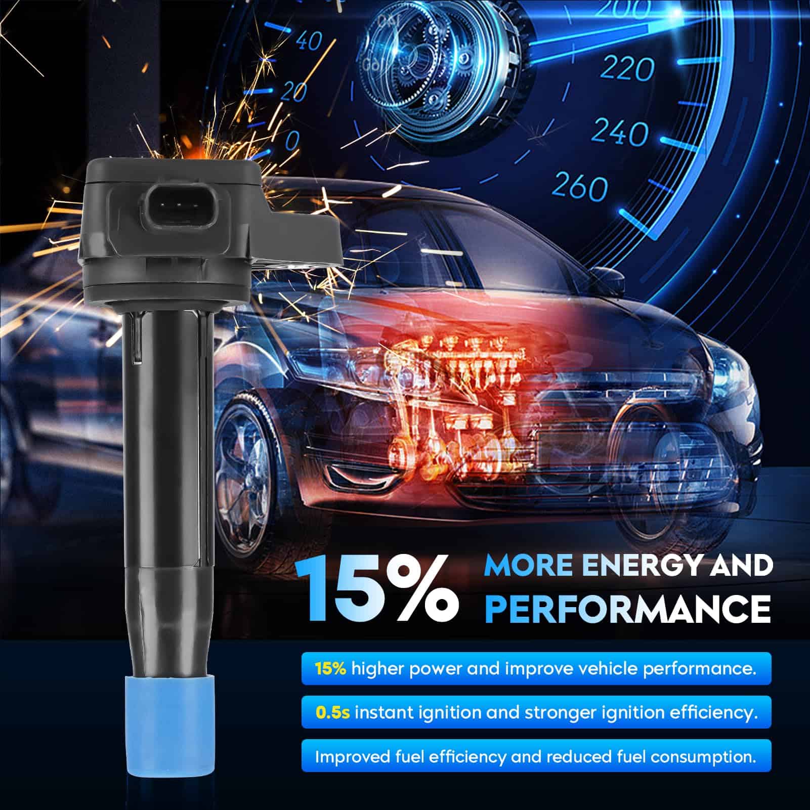 Paquete de bobina de encendido + bujías de -603 C1624 - Imagen 6