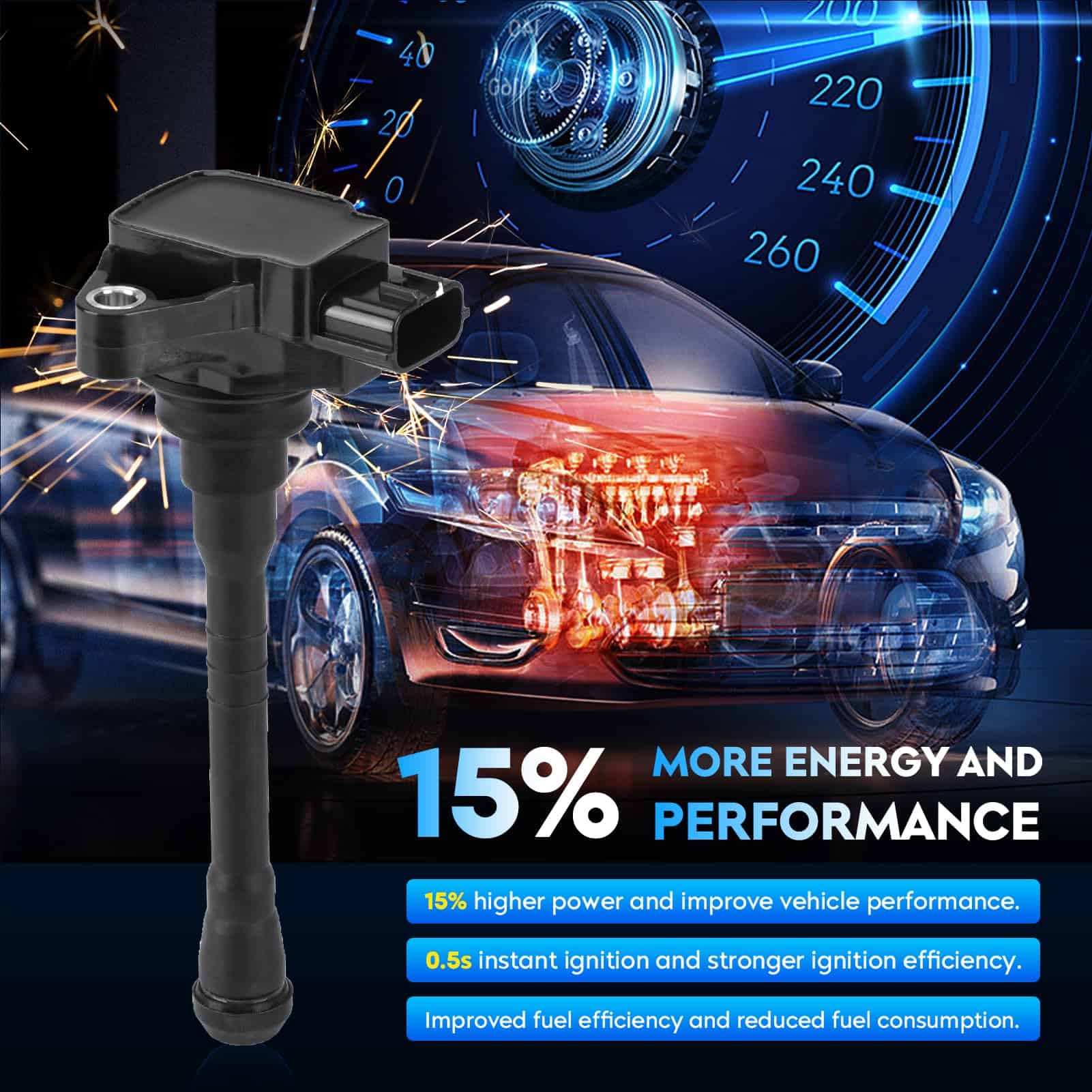 Paquete de Bobina de Encendido + Bujías de -7, 8 Sets - Imagen 6