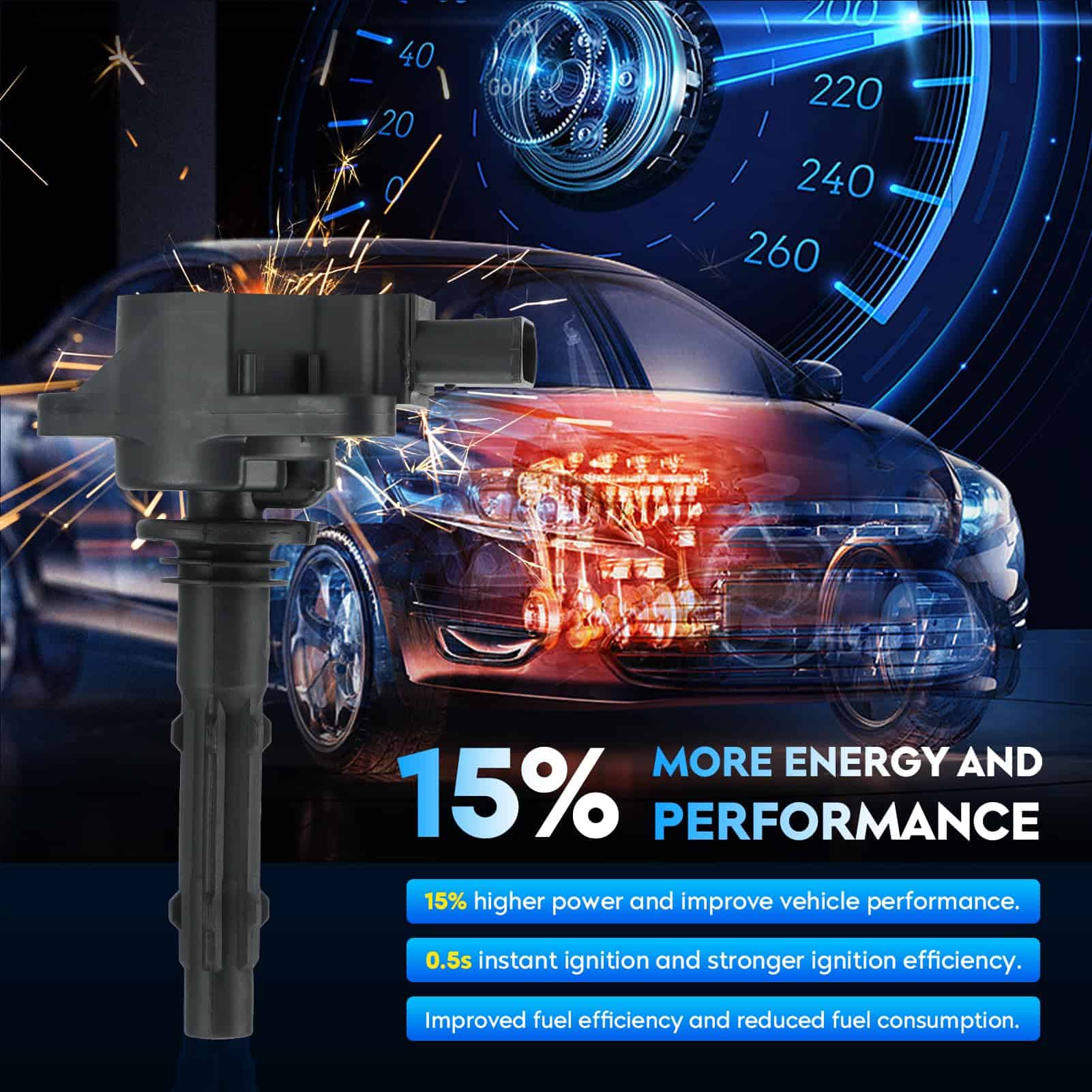 Paquete de Bobina de Encendido + Bujías de -0, 8 Sets - Imagen 6