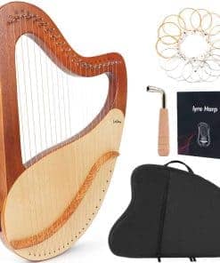 Arpa Lira LOTKEY, Lotkey 21 Cuerdas Metálicas Arpa Cuerpo