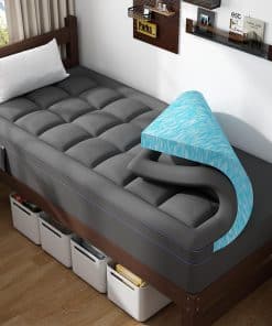 ABENE Colchón Topper de Espuma de Memoria de -Gris