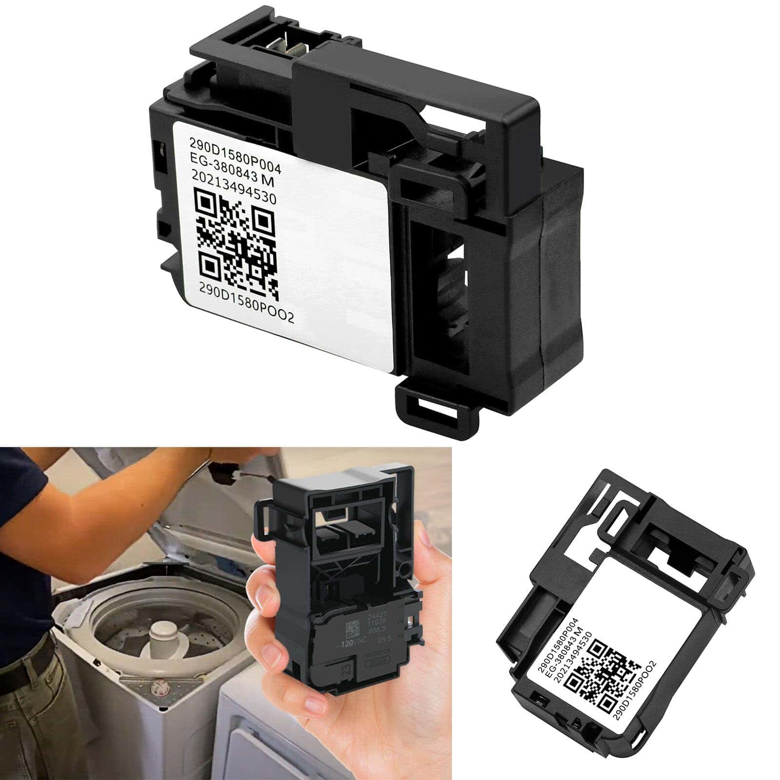 Switch de bloqueo de tapa de lavadora WH01X27954 compatible