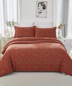 Juego de ropa de cama Softta Vintage con -Azul Rojo Estampad