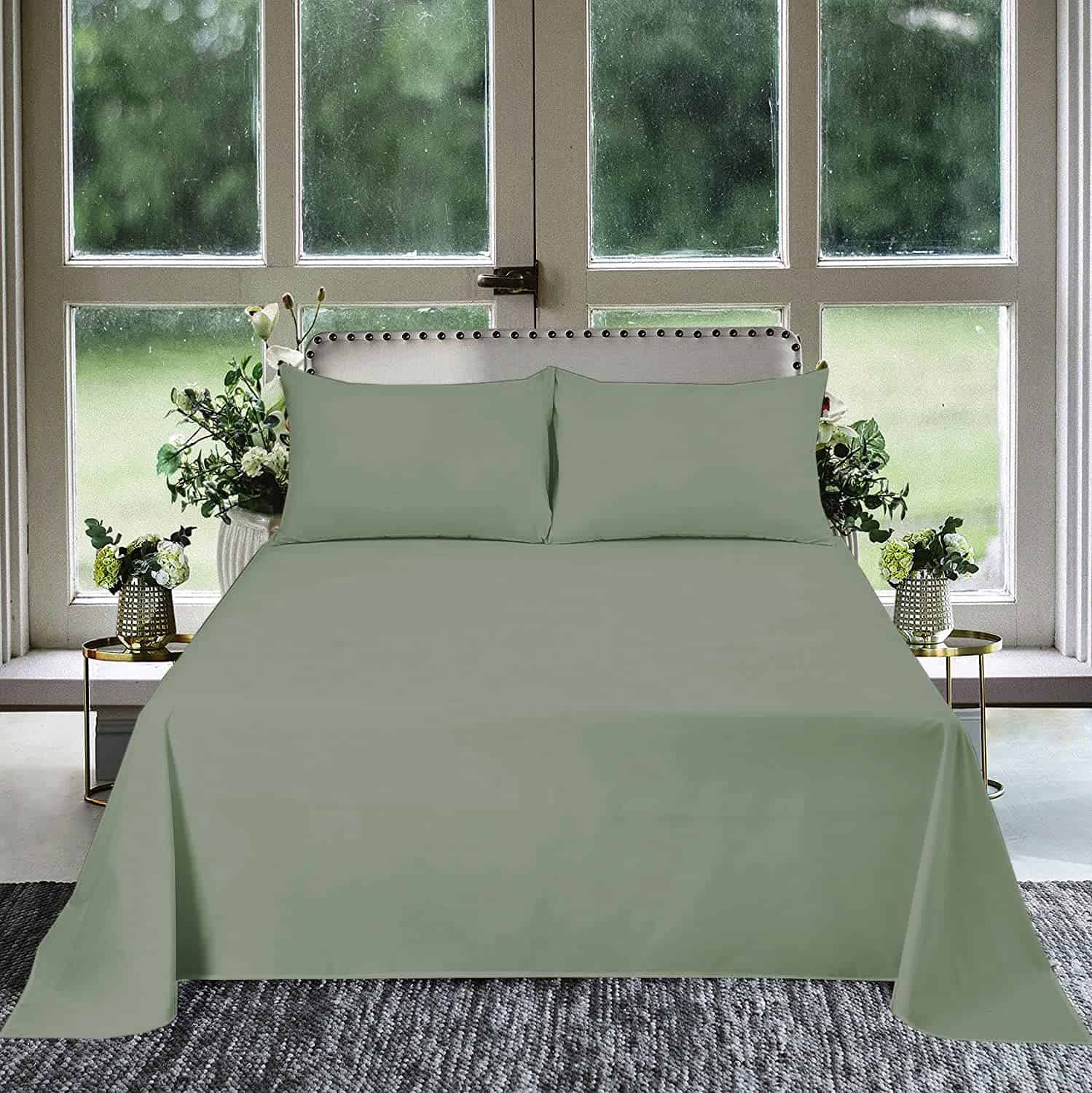 1Pcs Sábana Plana Alaskan King Size (132'' x 120") - 800 TC