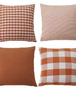 Fundas de Almohada de Granja Naranja HOPLEE 22x22 Cubiertas