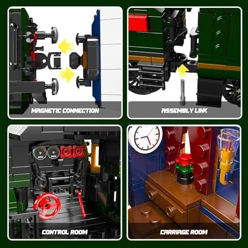 Kit de Construcción de Tren de Vapor Mould King Orient - Imagen 5