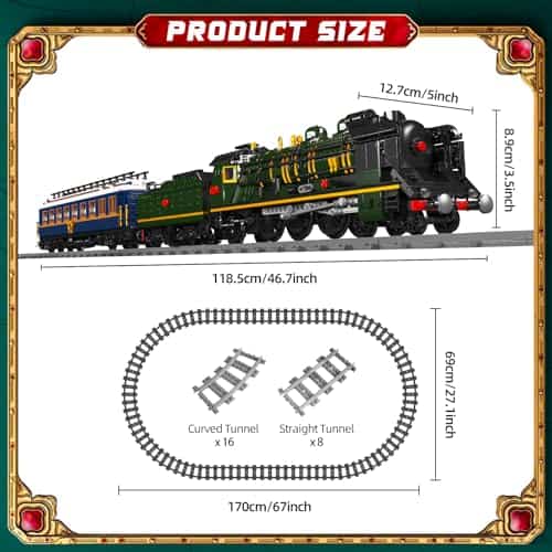 Kit de Construcción de Tren de Vapor Mould King Orient - Imagen 7