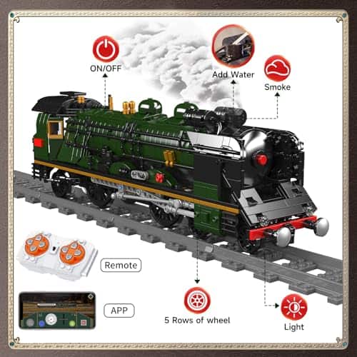 Kit de Construcción de Tren de Vapor Mould King Orient - Imagen 4