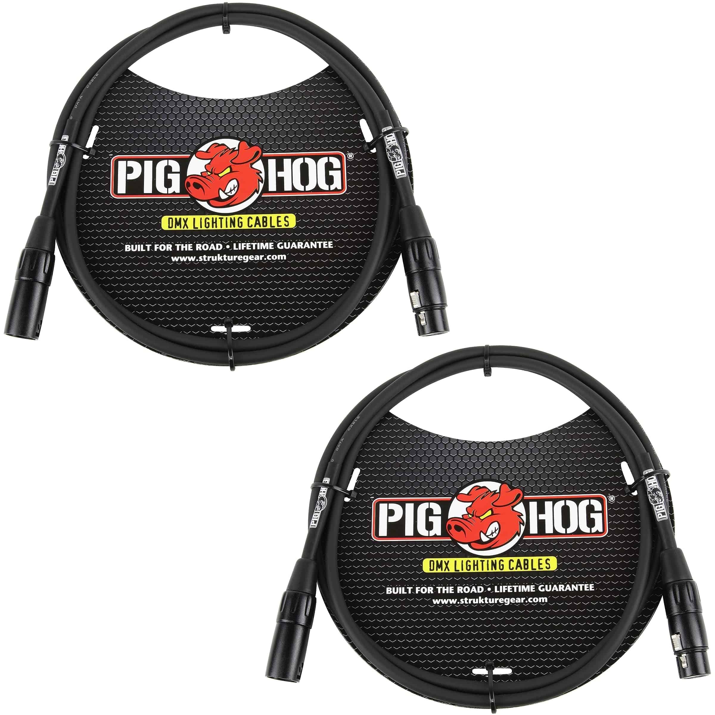 Cables de Iluminación DMX Pig Hog PHDMX5 - Paquete de 2 (5