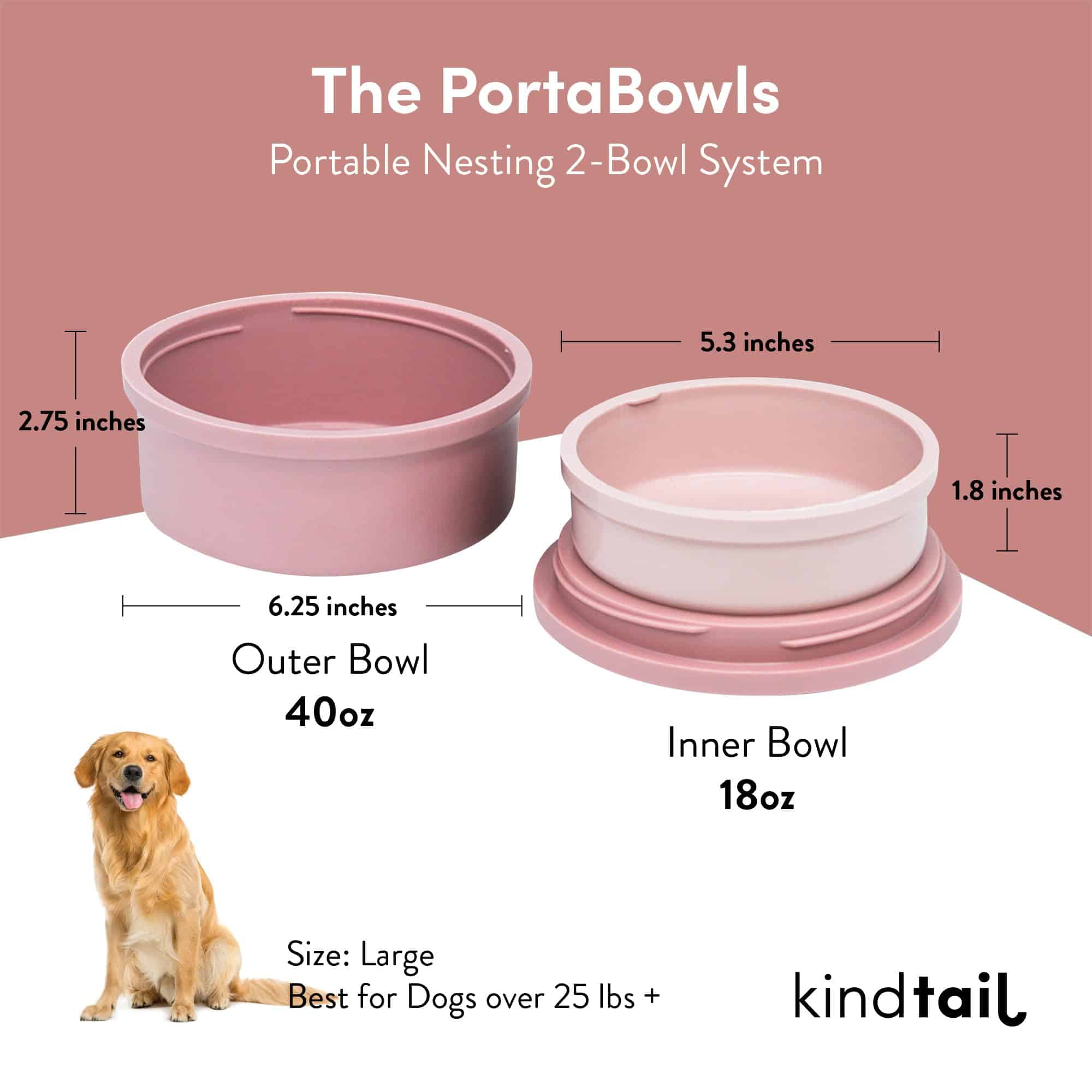 Kind Bowls, Bowls de Viaje para Perros, Bowls Portátiles - Imagen 3