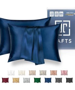 Funda de Almohada de Seda Tafts - 22mm 100% -Rosa