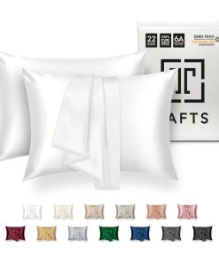 Funda de Almohada de Seda Tafts - 22mm 100% -Blanco Fresco