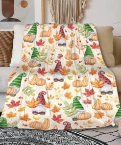 Manta de Hojas de Gnomo para el Otoño, Cálida y Ligera,