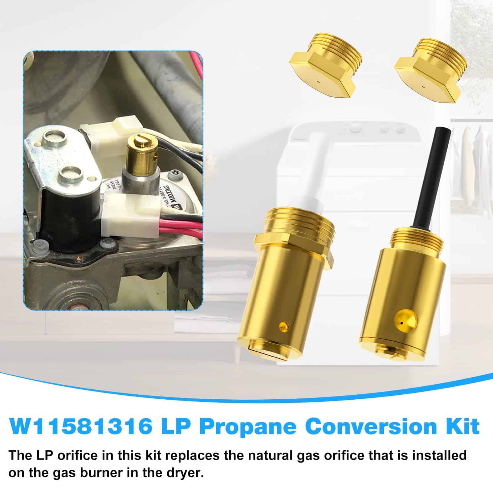 Kit de conversión de gas LP W11581316 PARA secadora a gas - Imagen 5