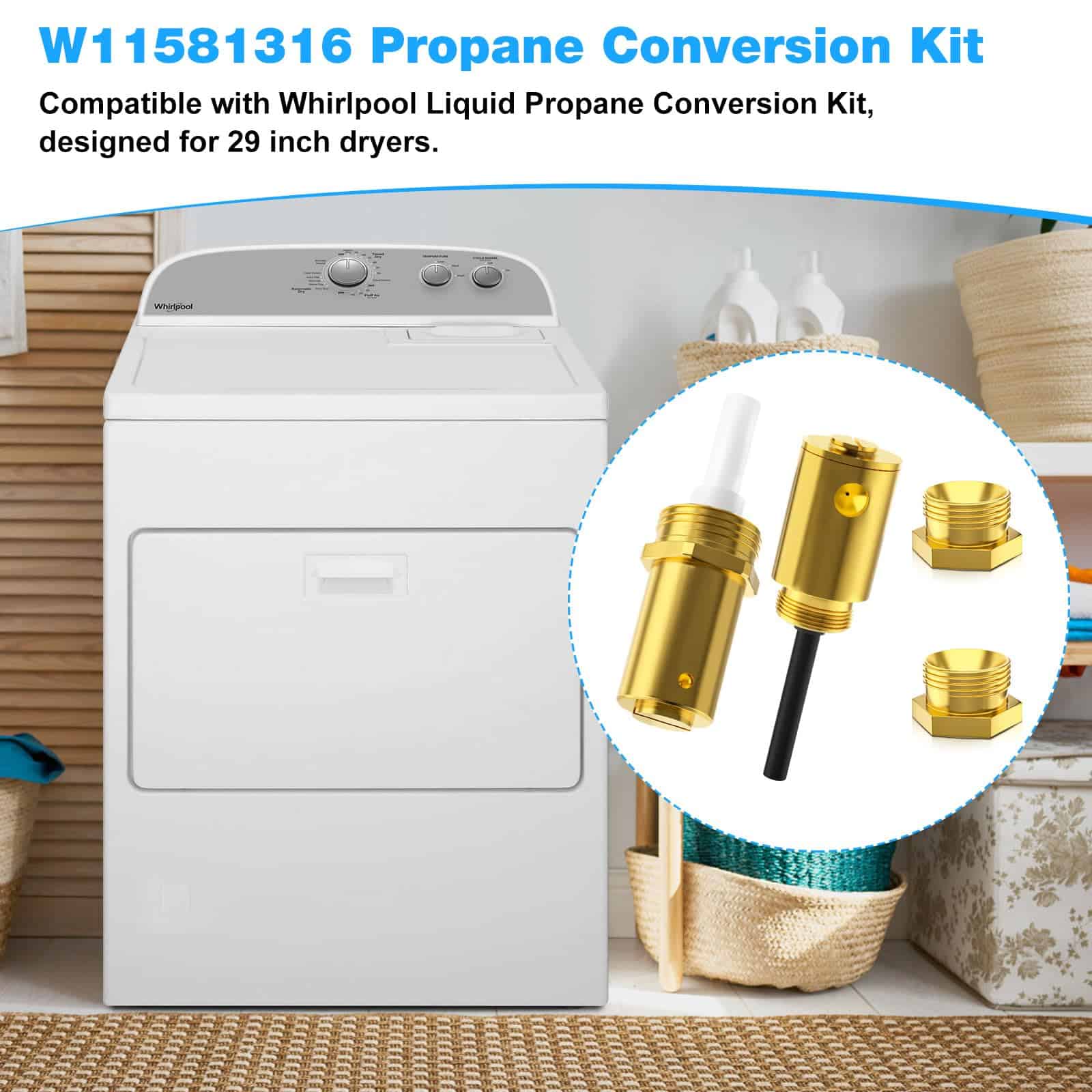 Kit de conversión de gas LP W11581316 PARA secadora a gas - Imagen 3