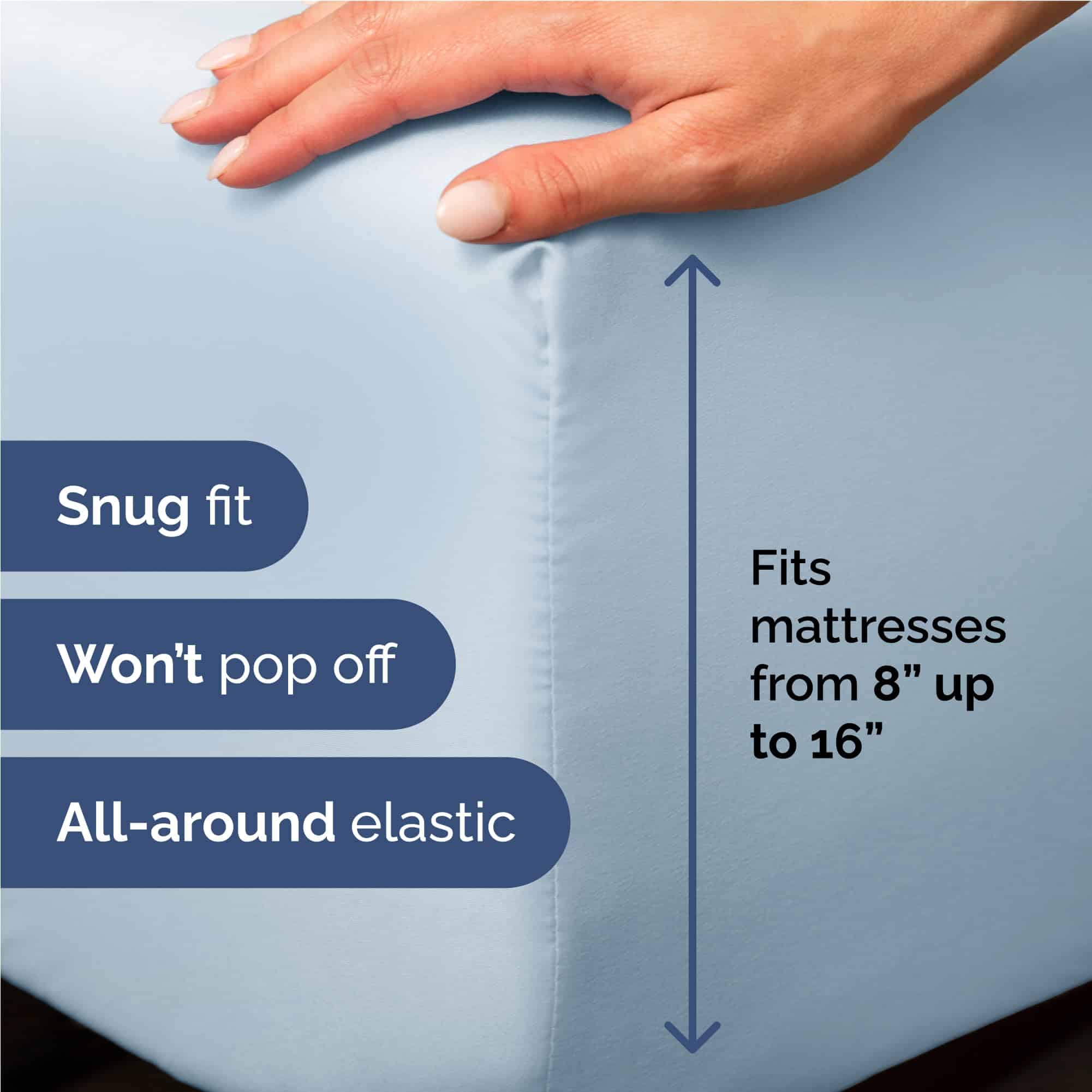 Juego de sábanas Twin XL de 4 piezas - Cómodas, -Azul Cielo - Imagen 4