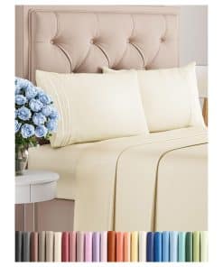 Juego de Sábanas Twin XL de 4 Piezas - Cómodas, -Blanco Roto