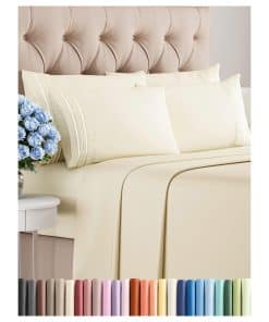 Juego de sábanas California King de 6 -Blanco