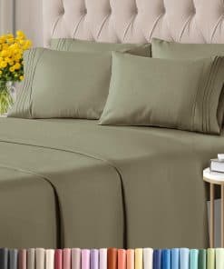Juego de sábanas completo de 6 piezas - Cómodo, -Caqui