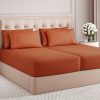 Juego de Sábanas Split King de 7 Piezas - Sábanas -Terracota