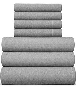 Juego de sábanas Split King de 7 piezas - Sábanas -Gris jasp